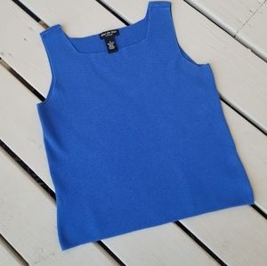 S royal blue sweater sleeveless tank
